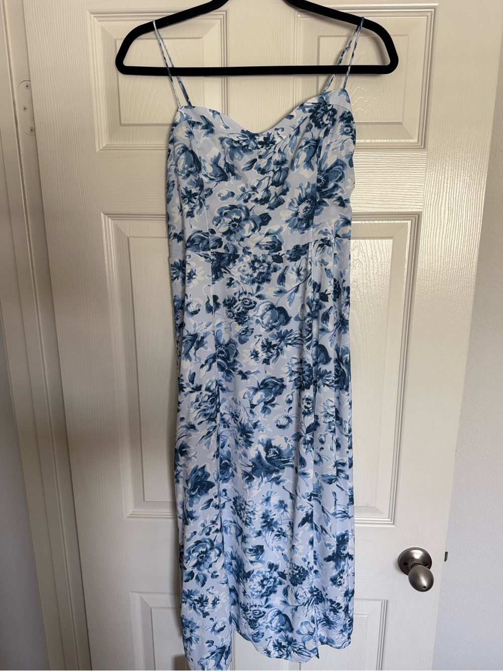 Abercrombie Blue Floral Slip Dress - Women's Summer Dress - Picture 2 of 3